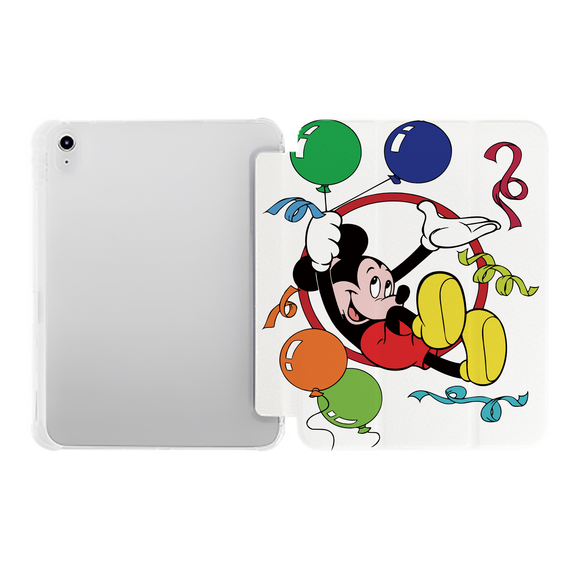（画像用） ミッキーマウス Mickey Mouse IPad ケース ペン収納付き 三つ折りスタンド PUレザー×シリコン 対応機種9.5/10.5/10.9インチ